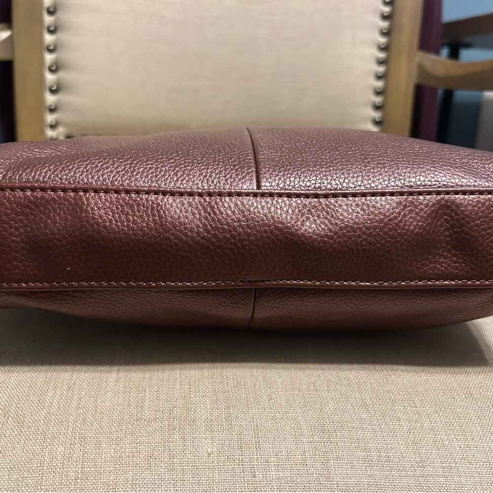 Tignanello Leather Crossbody Bag in Metallic Maroon - Picture 5 of 10